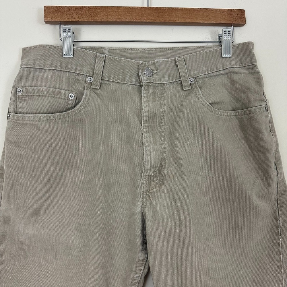 Levi's 505 Jeans Khaki Denim Cotton VTG USA  Made Straight Leg Mens 34x34